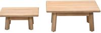 Lunar 87x87xH35 cm en 69,5x69,5xH26 cm acacia white wash - Garden impressions Lunar 87x87xH35 cm en 69,5x69,5xH26 cm acacia white wash - Garden impressions