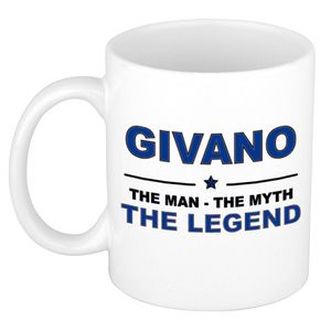 Naam cadeau mok/ beker Givano The man, The myth the legend 300 ml - Naam mokken