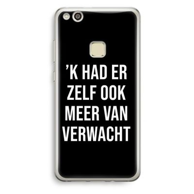 Meer verwacht - Zwart: Huawei Ascend P10 Lite Transparant Hoesje