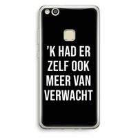 Meer verwacht - Zwart: Huawei Ascend P10 Lite Transparant Hoesje