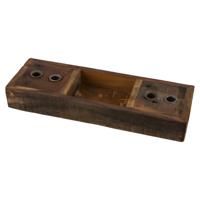 Dinerkaarshouder hout 4 kaarsen 46x16 cm Gehlmann - Gehlmann