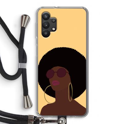 Golden hour: Samsung Galaxy A32 5G Transparant Hoesje met koord