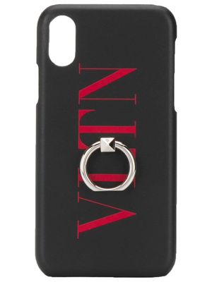 Valentino Garavani coque d'iPhone XS Max VLTN imprimée - Noir