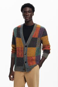 Geruite cardigan - MATERIAL FINISHES - L