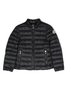 Moncler Enfant doudoune zippée à patch logo - Noir