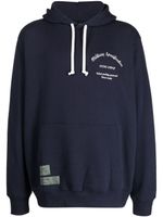 izzue hoodie en coton à logo brodé - Bleu