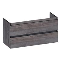 Brauer Joy Edge - Onderkast Ondiep - 100 cm - met 2 Softclose Lades Greeploos en 1 Sifon Uitsparing - Driftwood