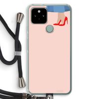 High heels: Pixel 5 Transparant Hoesje met koord