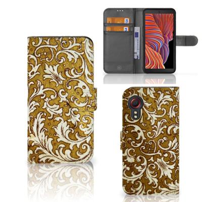 Wallet Case Samsung Galaxy Xcover 5 Barok Goud | Portemonnee hoesje
