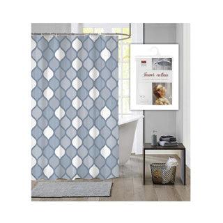 Dutch House douchegordijn 180x200 geo blauw