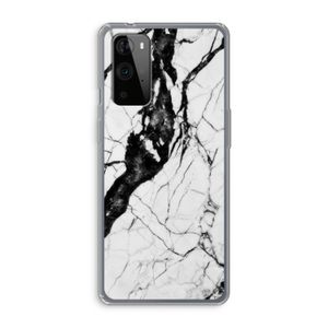 Witte marmer 2: OnePlus 9 Pro Transparant Hoesje