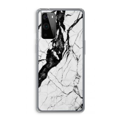 Witte marmer 2: OnePlus 9 Pro Transparant Hoesje