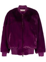 Blanca Vita veste bomber en fourrure artificielle - Violet - thumbnail