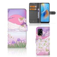 OPPO A74 4G | Telefoonhoesje | Met pasjeshouder | Bird Flying