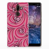 Nokia 7 Plus | Hoesje maken | Swirl Pink