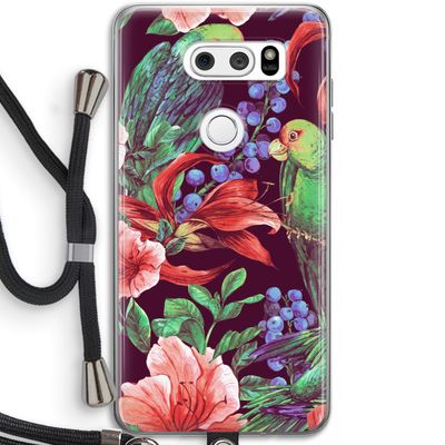 Papegaaien: LG V30 Transparant Hoesje met koord