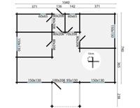 Blokhut - Tuinhuis Finn | 92 mm | vuren honinggeel geïmpregneerd