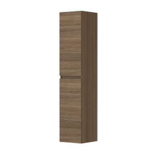 INK Badkamerkast - 35x37x169cm - 2 deuren - links en rechtsdraaiend - greeploos - houten keerlijst - MFC Zuiver eiken 1257404