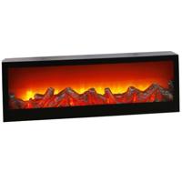 Sfeerhaarden - 10 led lampjes - warm wit - 60 x 10 x 20 cm - LED openhaarden