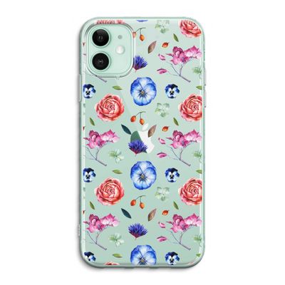 Bloemetjes: iPhone 11 Transparant Hoesje