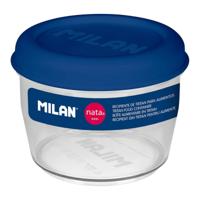 Hermetische Lunchtrommel Milan 500 ml Blauw Transparant Plastic Rond Ø 12 cm