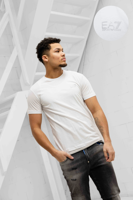 EA7 Emporio Armani Basic Logo T-Shirt Heren Wit/Grijs - Maat S - Kleur: Wit | Soccerfanshop