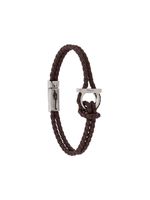 Ferragamo bracelet en cuir tressé - Marron - thumbnail