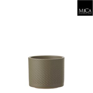 Era pot rond groen h10xd12 cm - Mica Decorations