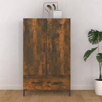 Hoge kast 70x31x115 cm bewerkt hout gerookt eikenkleurig