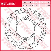 TRW Remschijf, remschijven voor de moto, MST211EC