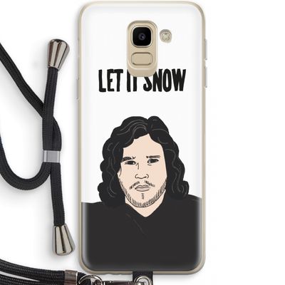 Let It Snow: Samsung Galaxy J6 (2018) Transparant Hoesje met koord