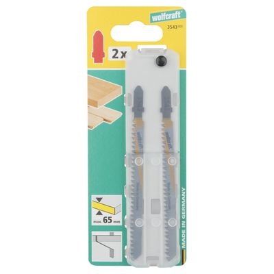 wolfcraft GmbH 3543000 decoupeerzaag-, figuurzaag- & reciprozaagblad Decoupeerzaagblad Hoog koolstofstaal (HCS) 2 stuk(s)