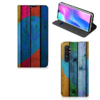 Xiaomi Mi Note 10 Lite Book | Wallet Case | Wood Heart - Cadeau voor je Vriend