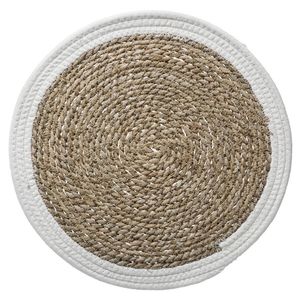 Ronde placemat zeegras wit 39 cm - Placemats