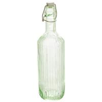 Secret de Gourmet Beugelfles / Weckfles - groen glas - luchtdicht - 1 liter - waterfles