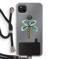 Palmboom: Pixel 4a Transparant Hoesje met koord
