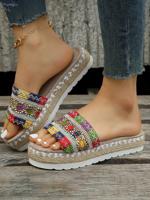 Pu Plain Summer Slide Sandals - thumbnail