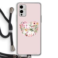 GRL PWR Flower: OnePlus 9 Transparant Hoesje met koord