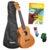 Cascha CUC100S concert ukelele set bruin
