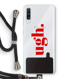 Ugh: Samsung Galaxy A70 Transparant Hoesje met koord