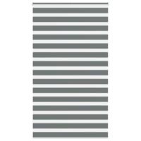 VidaXL Zebra rolgordijn 125x200 cm stofbreedte 120,9 cm donkergrijs