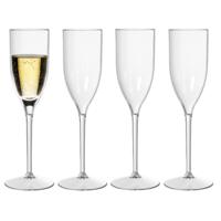 Duni Champagneglas Elegance - 4x - onbreekbaar kunststof - 130 ml - vaatwasser bestendig - thumbnail