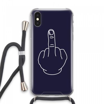 F**k U: iPhone XS Max Transparant Hoesje met koord