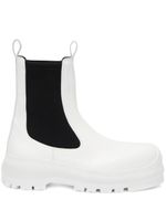 Jil Sander slip-on leather ankle boots - Blanc - thumbnail