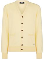 DSQUARED2 cardigan col v à plaque logo - Jaune