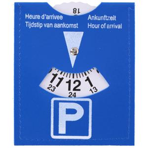 All Ride parkeerschijf met ijskrabber - draaischijf voor parkeren - 12 x 15 cm - blauw