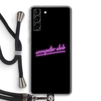 Vice Black: Samsung Galaxy S21 Plus Transparant Hoesje met koord