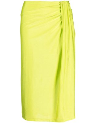 Stine Goya jupe mi-longue à design drapé - Vert