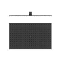 Hoofddouche Tres Ducha | 40x25 cm | Rechthoek | Zwart Mat