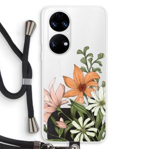 Floral bouquet: Huawei P50 Transparant Hoesje met koord